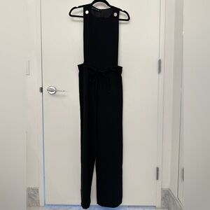 Sleek Black Slim-Fit Jumpsuit with Straps